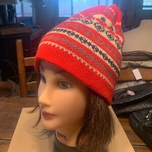 ANDRES TRUE VINTAGE HANDMADE ETHNIC SCANDINAVIAN NORWAY PATTERN WOOL HAT